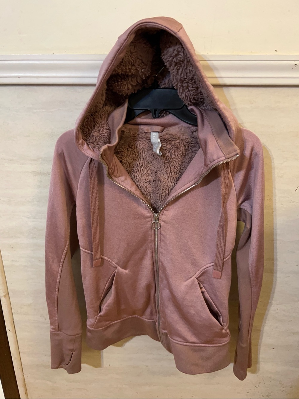 Athleta Triumph Luxe Shine Hoodie, Soft Faux-Fur Sherpa Lining - Picture 3 of 13